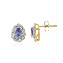 Boucles d'oreilles en argent et Tanzanite