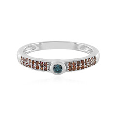 Bague en argent et Diamant bleu I4
