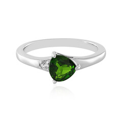 Bague en argent et Diopside de Russie