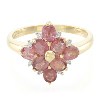 Bague en or et Saphir Padparadscha non chauffé (AMAYANI)