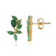 Boucles d'oreilles en argent et Emeraude de Zambie