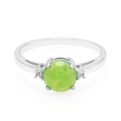 Bague en argent et Chrysoprase impériale