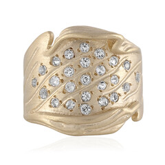 Bague en argent et Topaze blanche