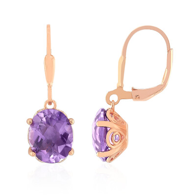 Boucles d'oreilles en argent et Améthyste
