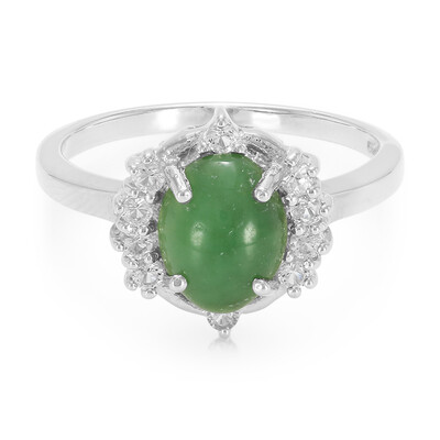 Bague en argent et Chrysoprase impériale