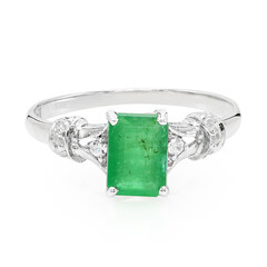 Bague en argent et Emeraude de Bahia