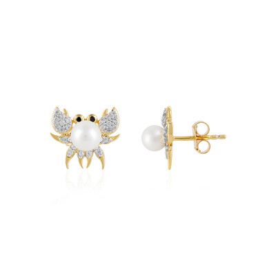 Boucles d'oreilles en argent et Perle de culture d'eau douce