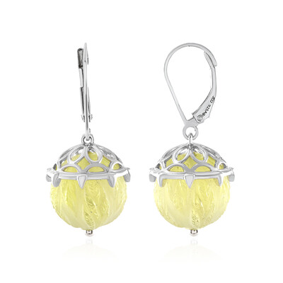 Boucles d'oreilles en argent et Quartz doré