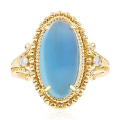 Bague en or et Pierre de lune bleue (CIRARI)