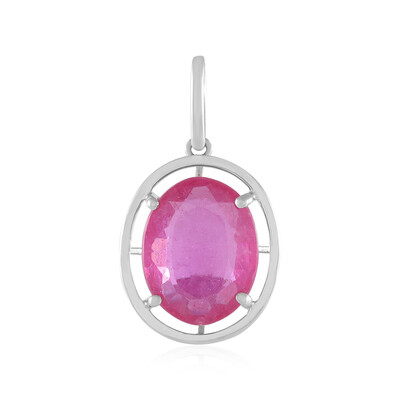 Pendentif en platine et Saphir rose de Madagascar