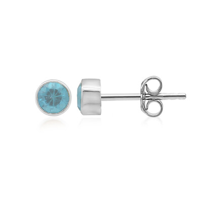 Boucles d'oreilles en argent et Topaze bleu ciel