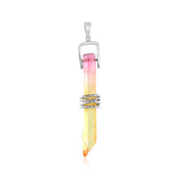 Pendentif en argent et Quartz multicolore