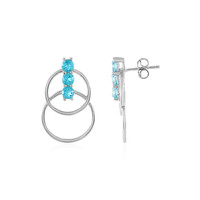 Boucles d'oreilles en argent et Topaze Paraiba