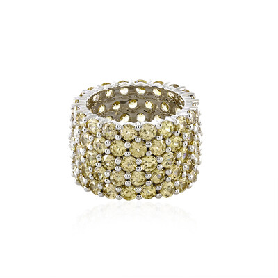 Bague en argent et Zircon jaune