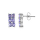 Boucles d'oreilles en argent et Tanzanite