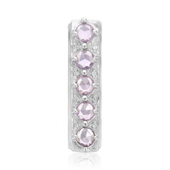 Pendentif en argent et Saphir pourpre de Ceylan non chauffé