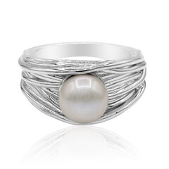 Bague en argent et Perle de culture d'eau douce (TPC)
