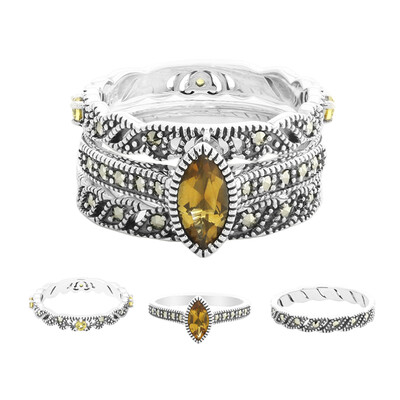Bague en argent et Citrine