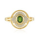 Bague en argent et Diopside de Russie