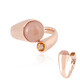 Bague en or et Pierre de lune pêche (KM by Juwelo)