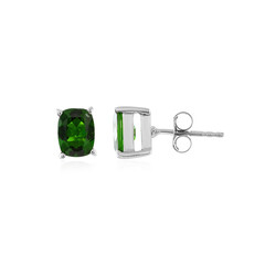 Boucles d'oreilles en argent et Diopside de Russie