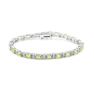 Bracelet en argent et Péridot de Birmanie