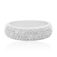 Bague en argent et Topaze blanche