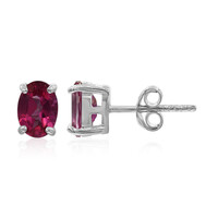 Boucles d'oreilles en argent et Topaze mystique rose