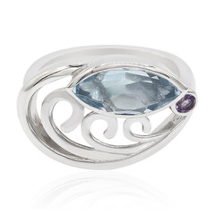 Bague en argent et Topaze bleu ciel