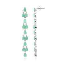Boucles d'oreilles en argent et Emeraude