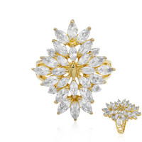 Bague en argent et Topaze blanche