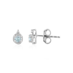 Boucles d'oreilles en argent et Topaze bleu ciel