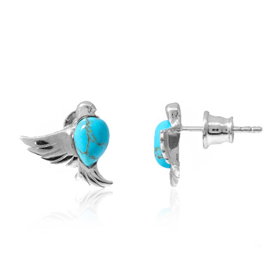 Boucles d'oreilles en argent et Turquoise (dagen)