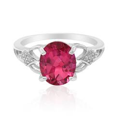 Bague en argent et Topaze rose