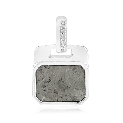 Pendentif en argent et Météorite d'Alétaï
