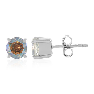 Boucles d'oreilles en argent et Topaze arc-en-ciel