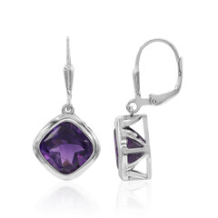 Boucles d'oreilles en argent et Améthyste de Zambie