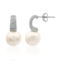 Boucles d'oreilles en argent et Perle de culture d'eau douce