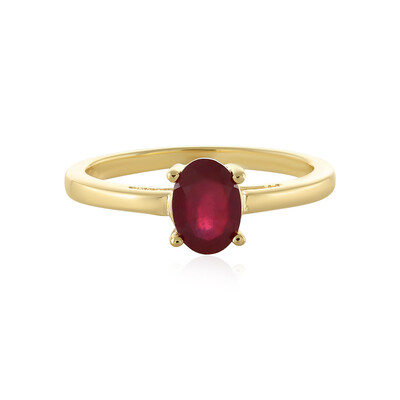Bague en argent et Rubis de Madagascar