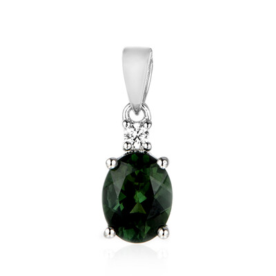 Pendentif en argent et Apatite chromifère