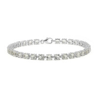 Bracelet en argent et Améthyste verte
