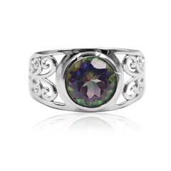 Bague en argent et Topaze Mystique