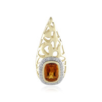 Pendentif en or et Citrine Madère (Ornaments by de Melo)