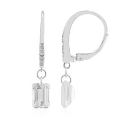 Boucles d'oreilles en argent et Topaze blanche