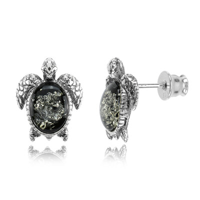 Boucles d'oreilles en argent et Ambre baltique (dagen)