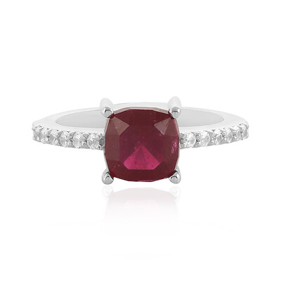 Bague en argent et Rubis de Madagascar