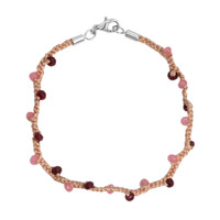 Bracelet en argent et Calcédoine rose
