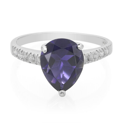 Bague en argent et Iolite de Ceylan