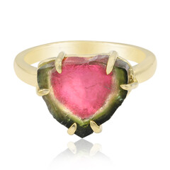 Bague en argent et Tourmaline Melon d'Eau