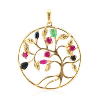 Pendentif en argent et Emeraude du Brésil